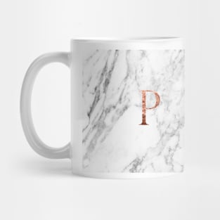 Monogram rose marble P Mug